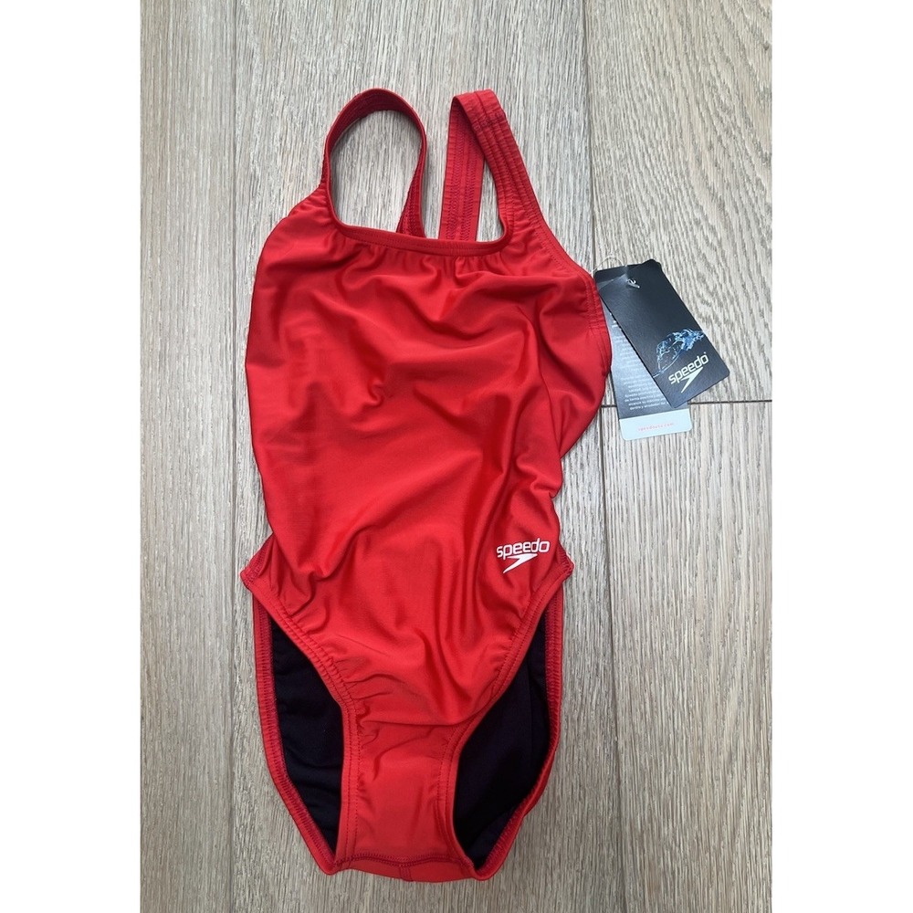 Speedo Women's Swimsuit One Piece Prolt Super Pro-A  Solid Size 26 Team Red  New